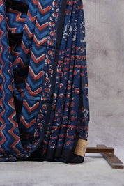 Blue HBP Cotton Saree - SRBCS2502