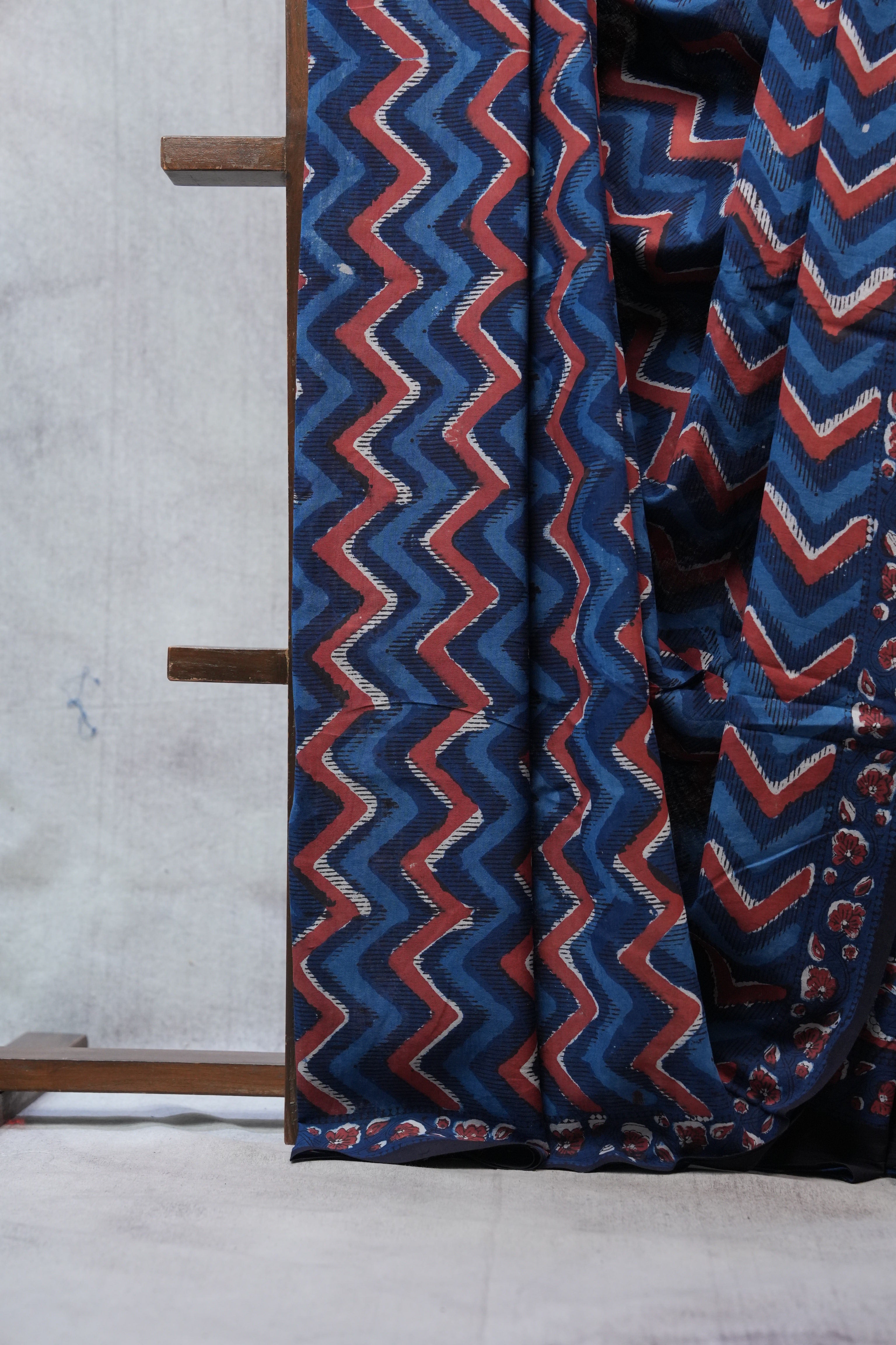 Blue HBP Cotton Saree - SRBCS2502