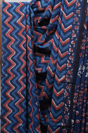 Blue HBP Cotton Saree - SRBCS2502