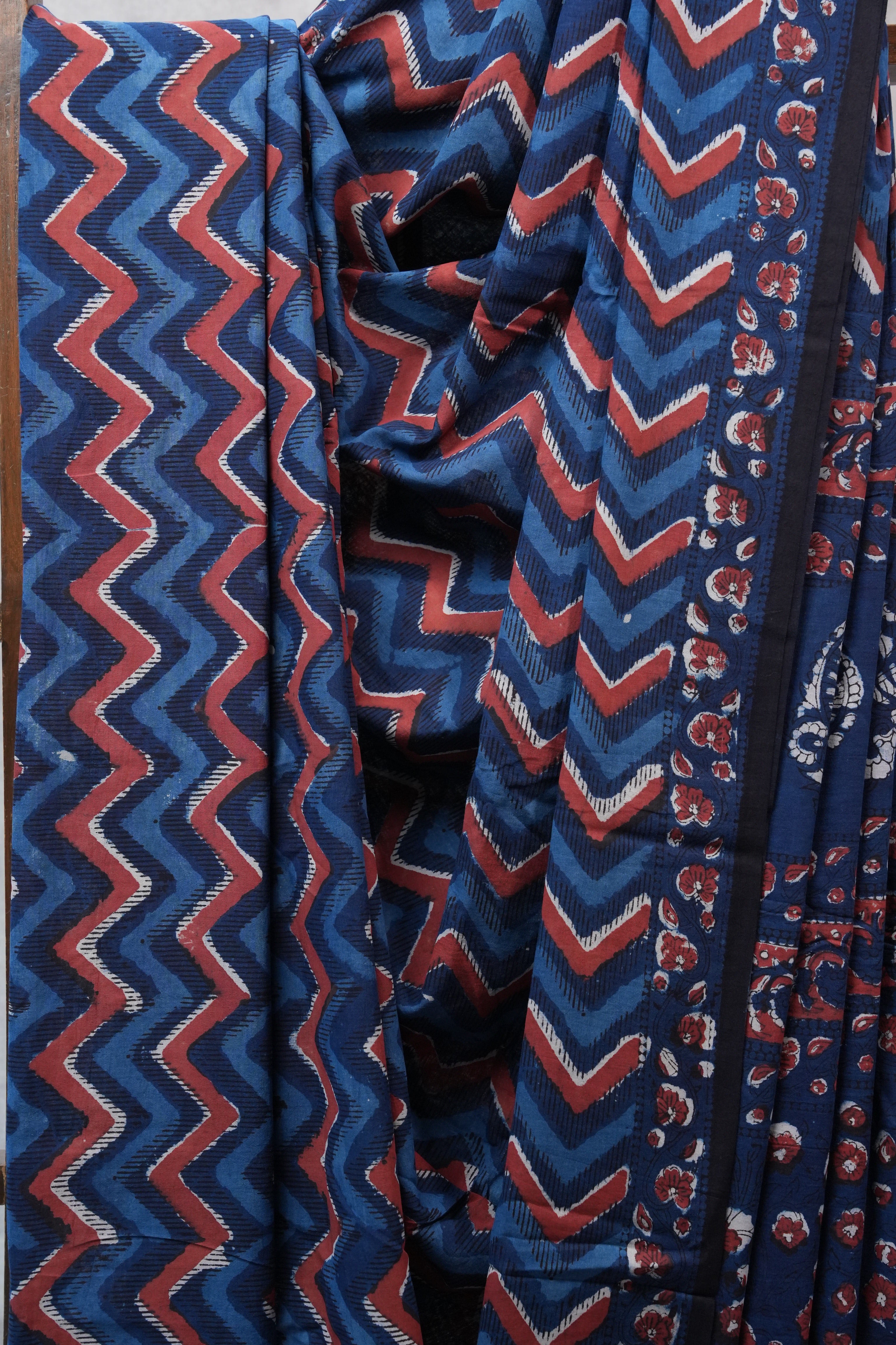 Blue HBP Cotton Saree - SRBCS2502