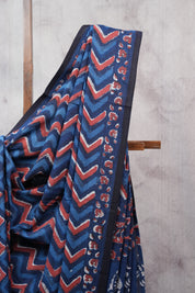 Blue HBP Cotton Saree - SRBCS2502