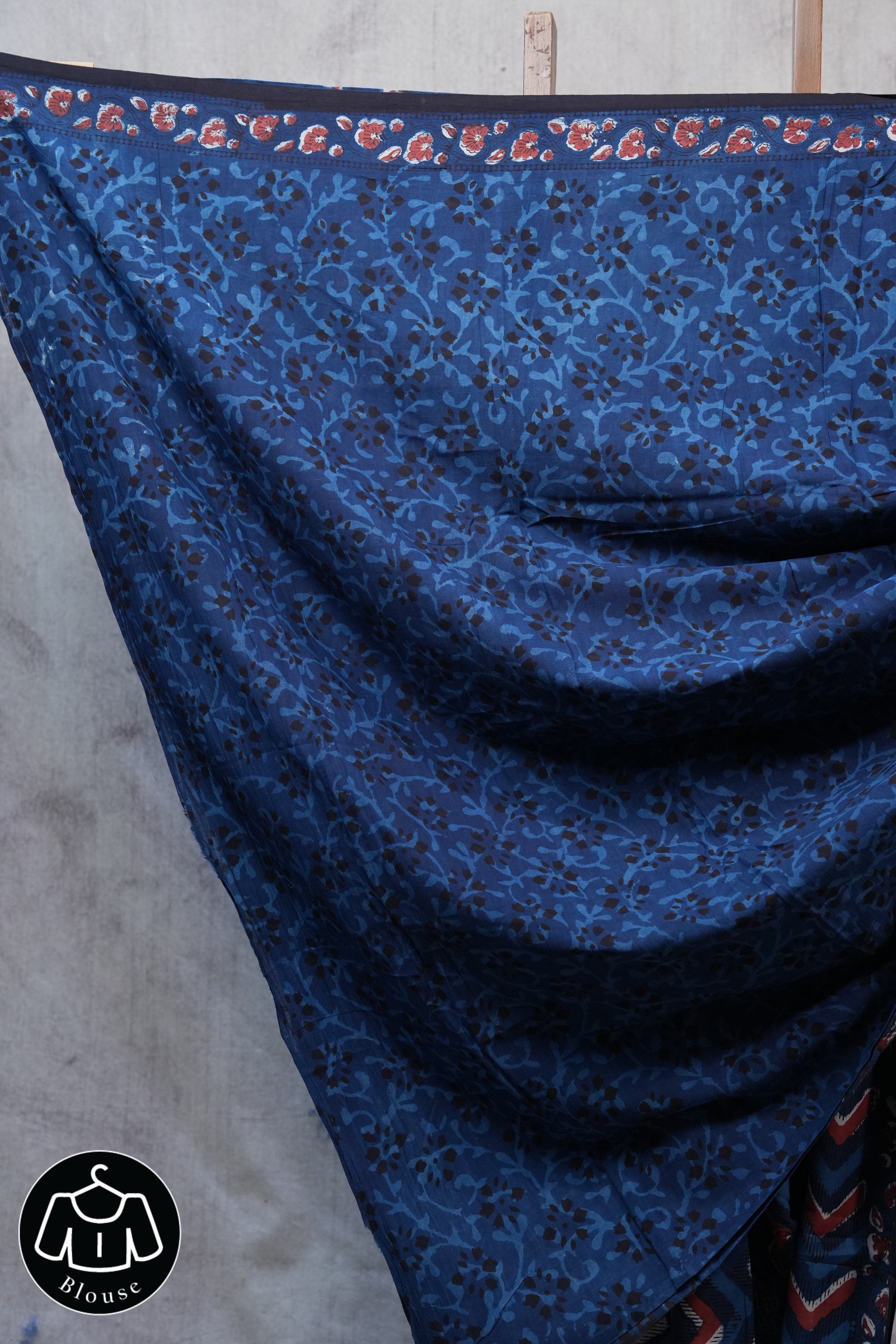 Blue HBP Cotton Saree - SRBCS2502