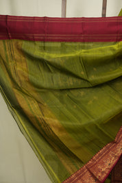 Mehendi Green Chanderi Tissue Silk Saree - SRMGCTS363