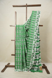 Green HBP Cotton Saree - SRGCS2907