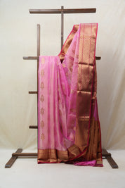 Pink Chanderi Tissue Silk Saree - SRPCTS354