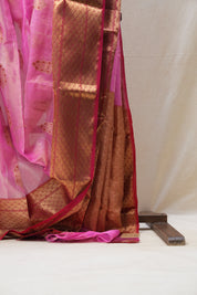 Pink Chanderi Tissue Silk Saree - SRPCTS354