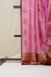 Pink Chanderi Tissue Silk Saree - SRPCTS354