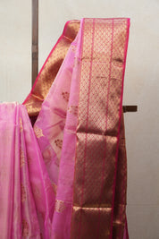 Pink Chanderi Tissue Silk Saree - SRPCTS354