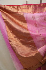 Pink Chanderi Tissue Silk Saree - SRPCTS354