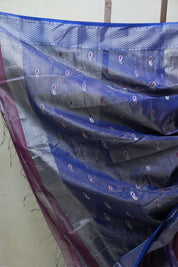 Purple Maheshwari Tissue Saree - SRPMTS476