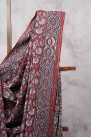 Maroon HBP Cotton Saree - SRMCS2503