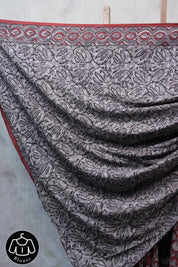 Maroon HBP Cotton Saree - SRMCS2503