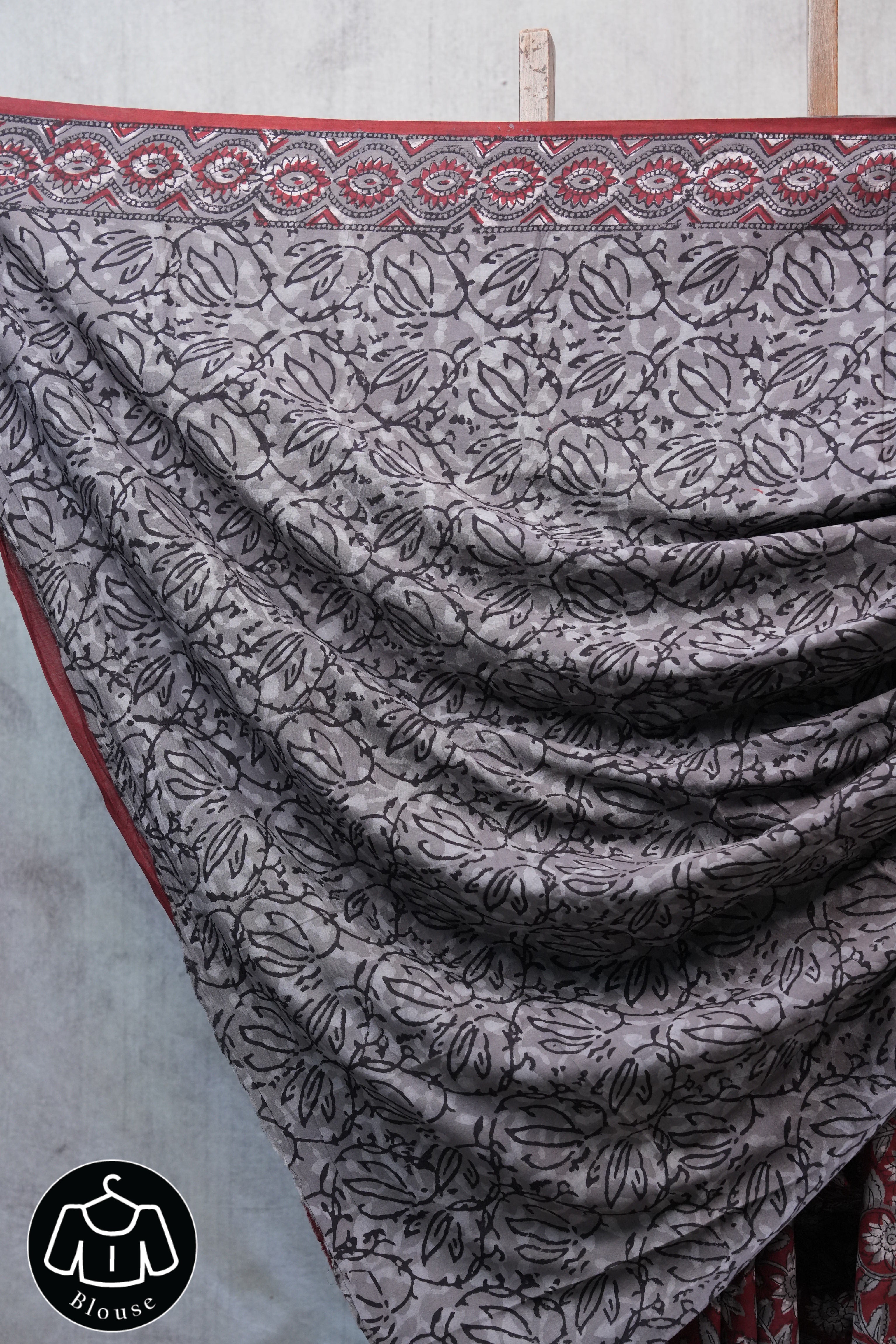 Maroon HBP Cotton Saree - SRMCS2503