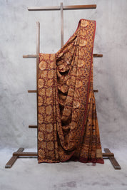 Maroon HBP Cotton Saree - SRMCS2507