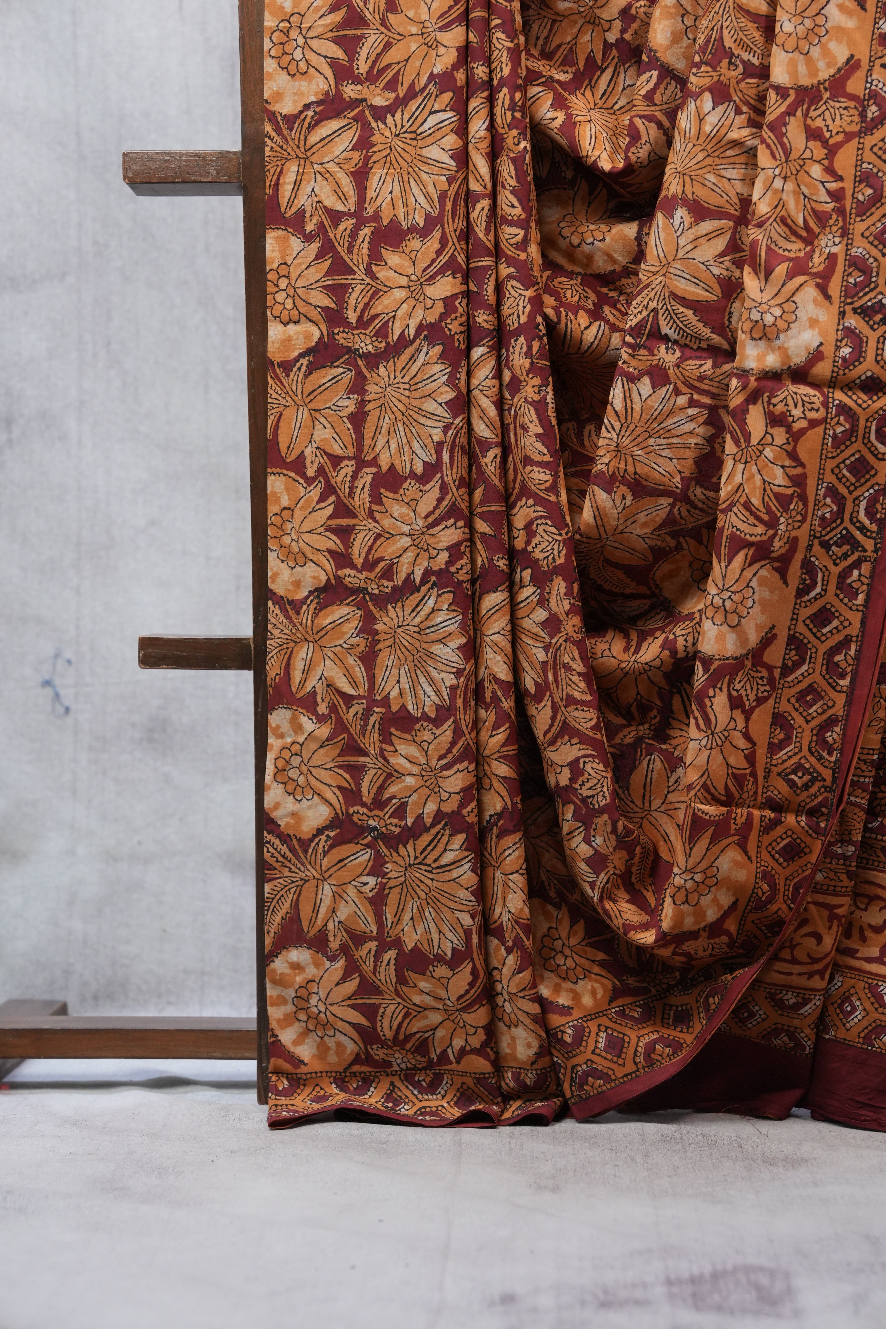 Maroon HBP Cotton Saree - SRMCS2507