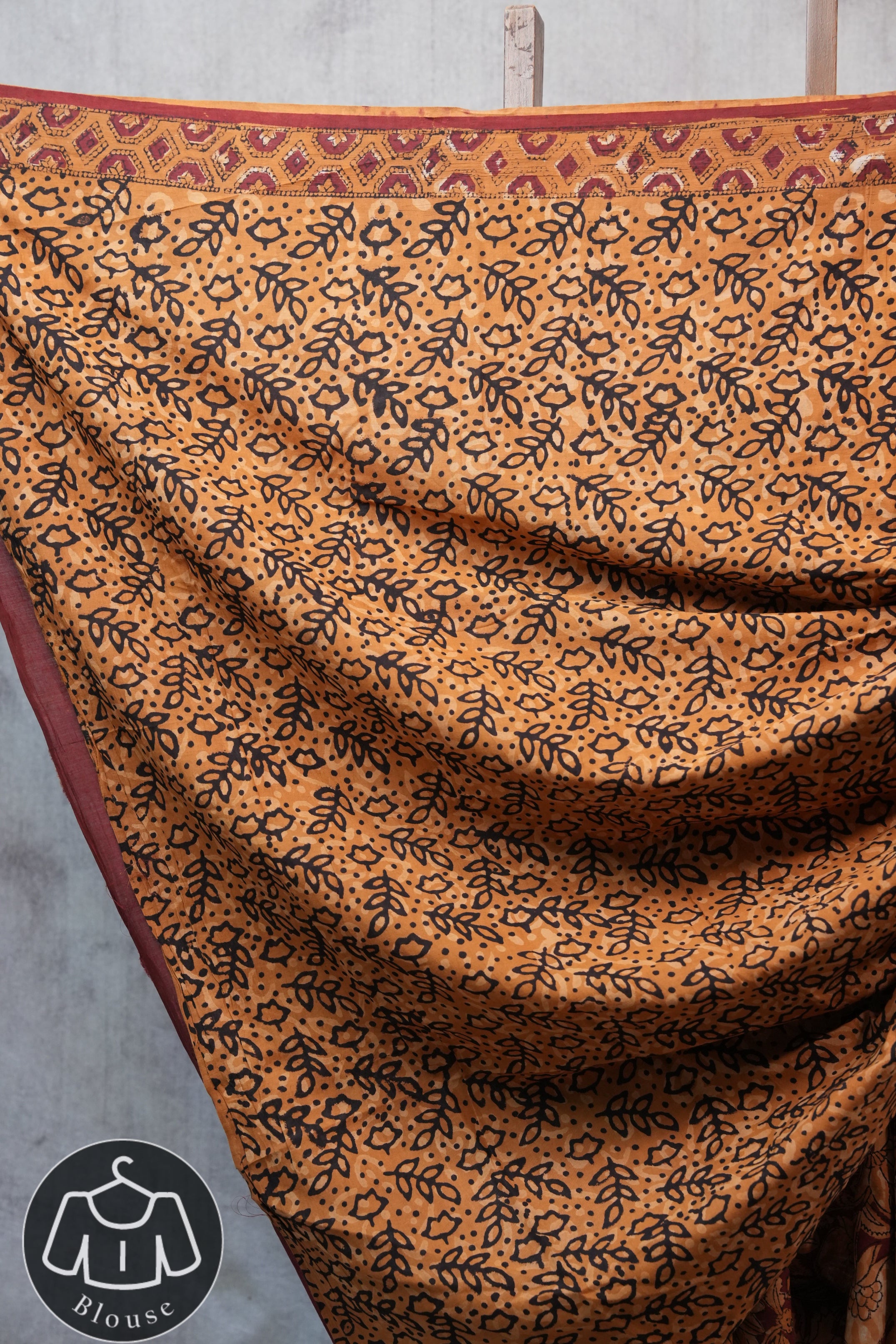 Maroon HBP Cotton Saree - SRMCS2507