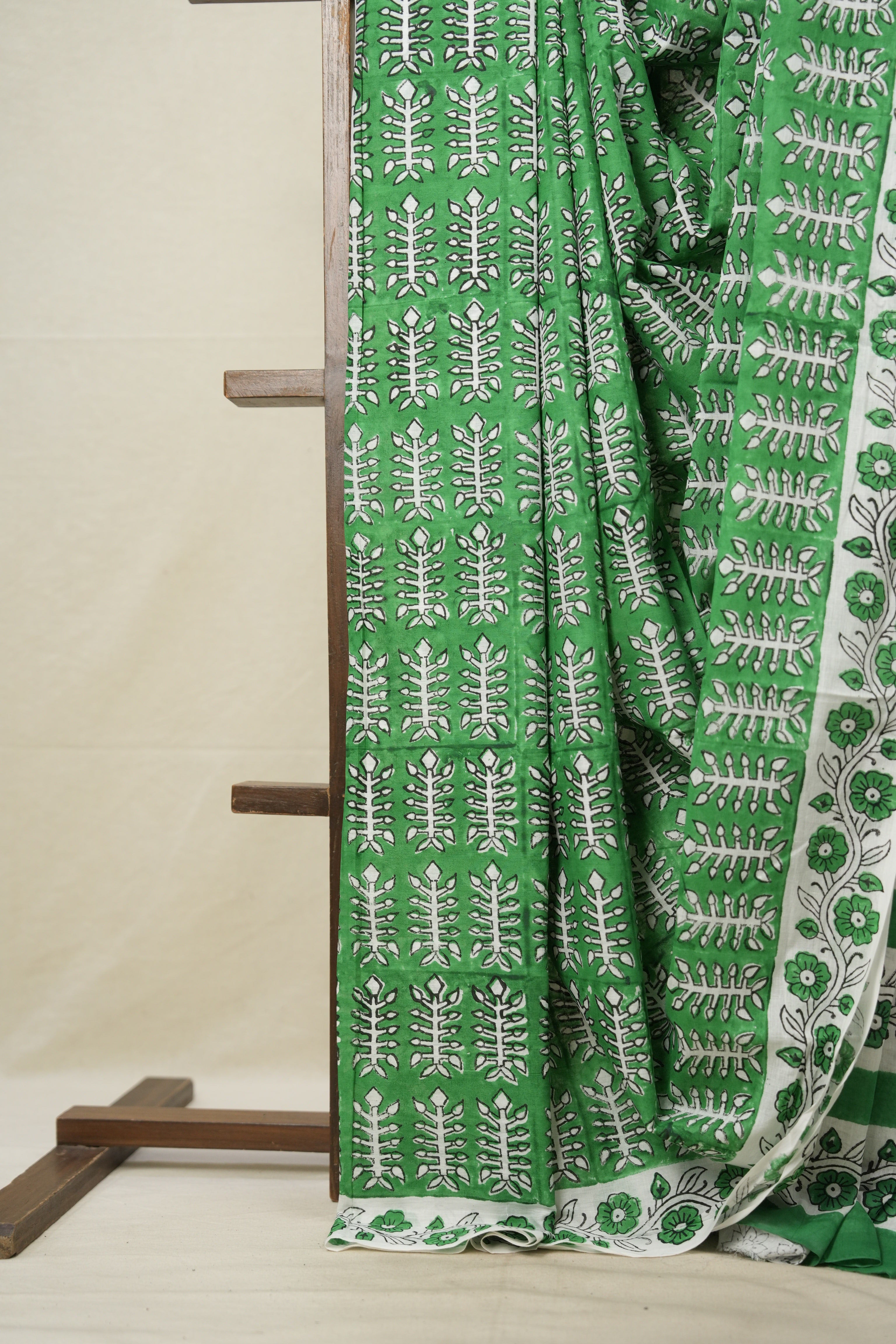 Green HBP Cotton Saree - SRGCS2907
