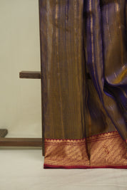 Dual Tone Purple Chanderi Tissue Silk Saree - SRDTPCTS369