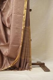 Light Brown Tussar Silk Saree - SRLBTSS1587