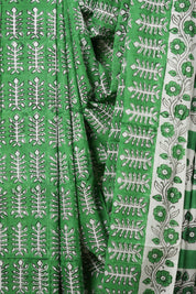 Green HBP Cotton Saree - SRGCS2907