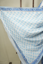 White HBP Cotton Saree - SRWCS3705