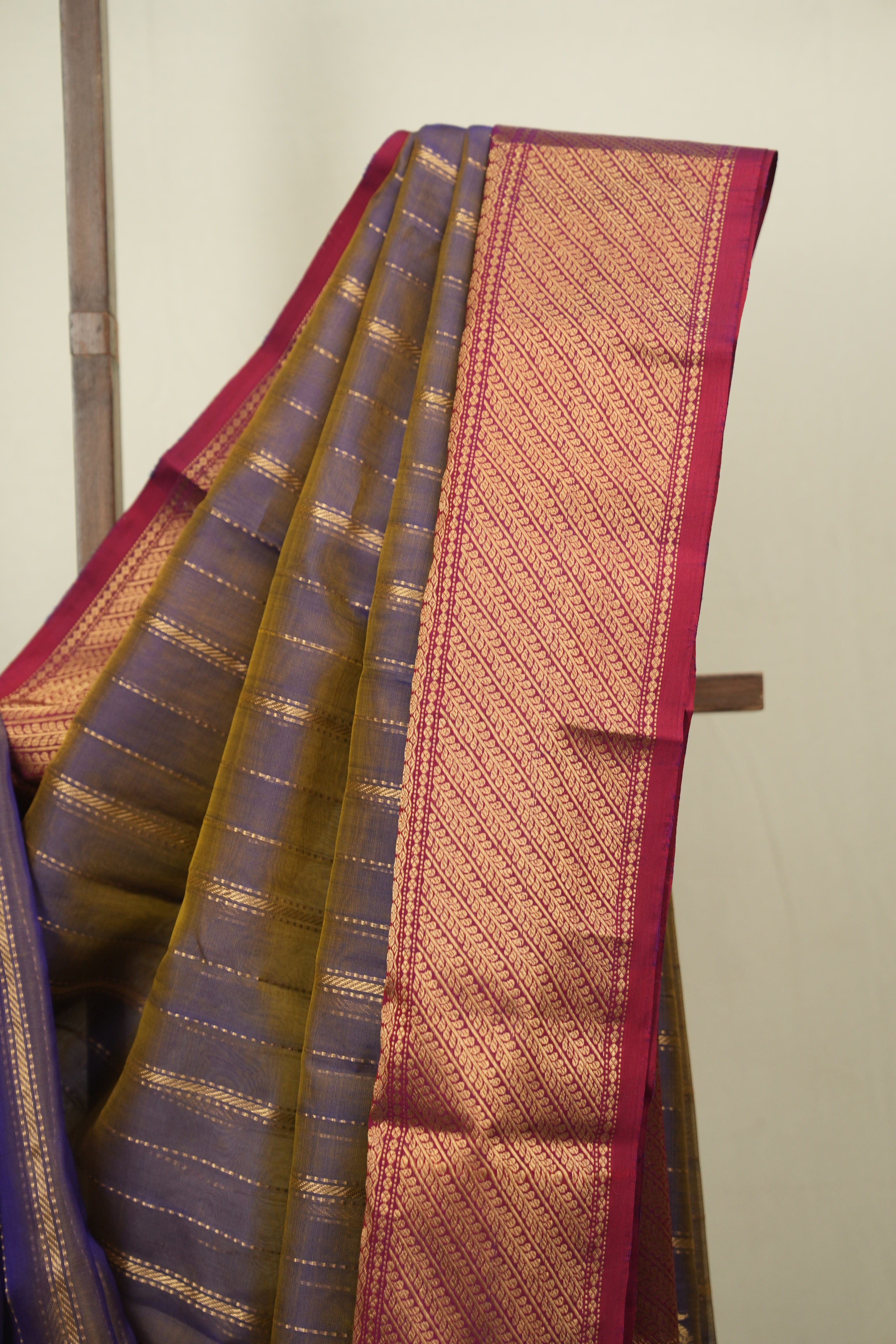 Dual Tone Purple Chanderi Tissue Silk Saree - SRDTPCTS369