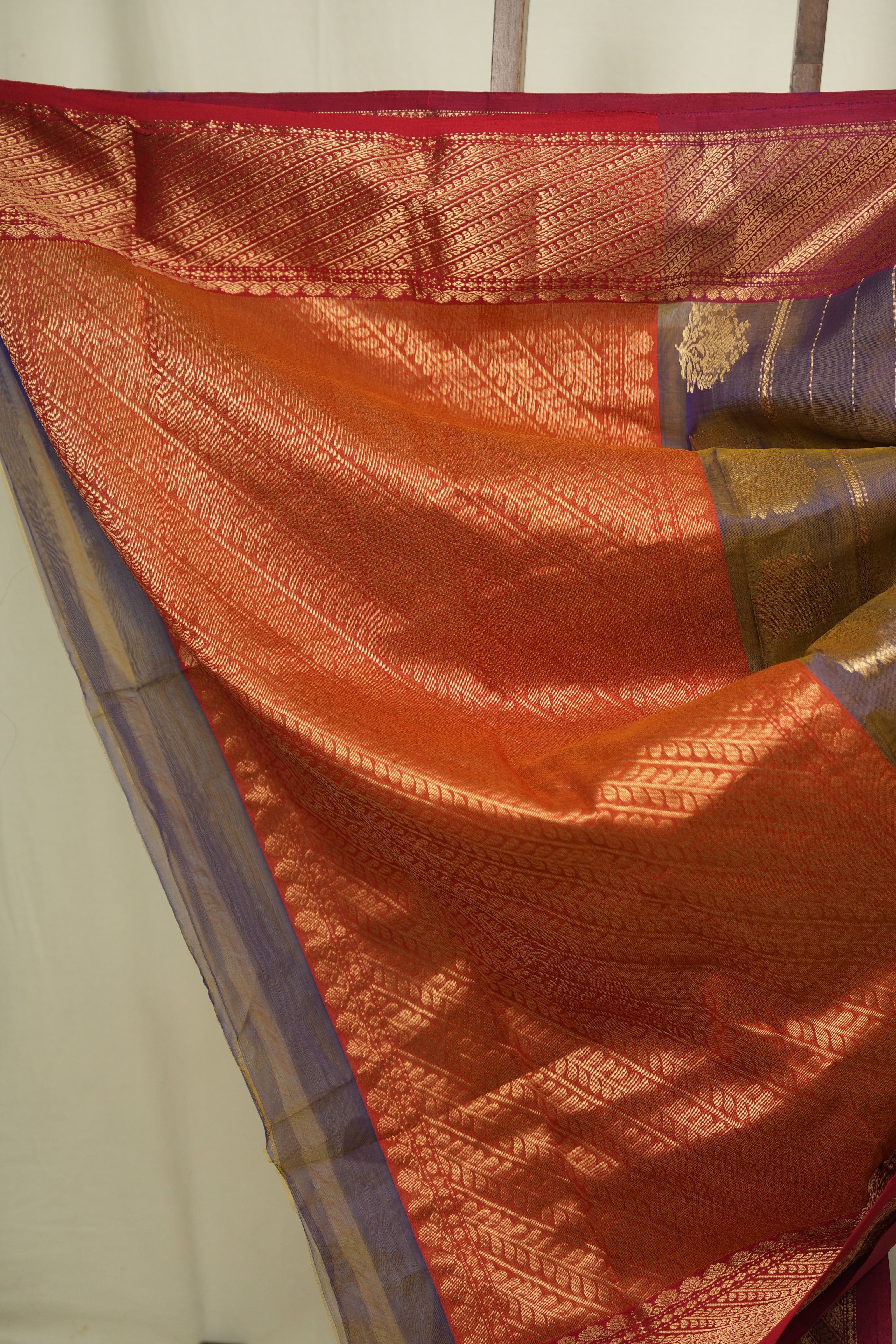 Dual Tone Purple Chanderi Tissue Silk Saree - SRDTPCTS369