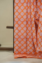 Orange HBP Cotton Saree - SROCS3713