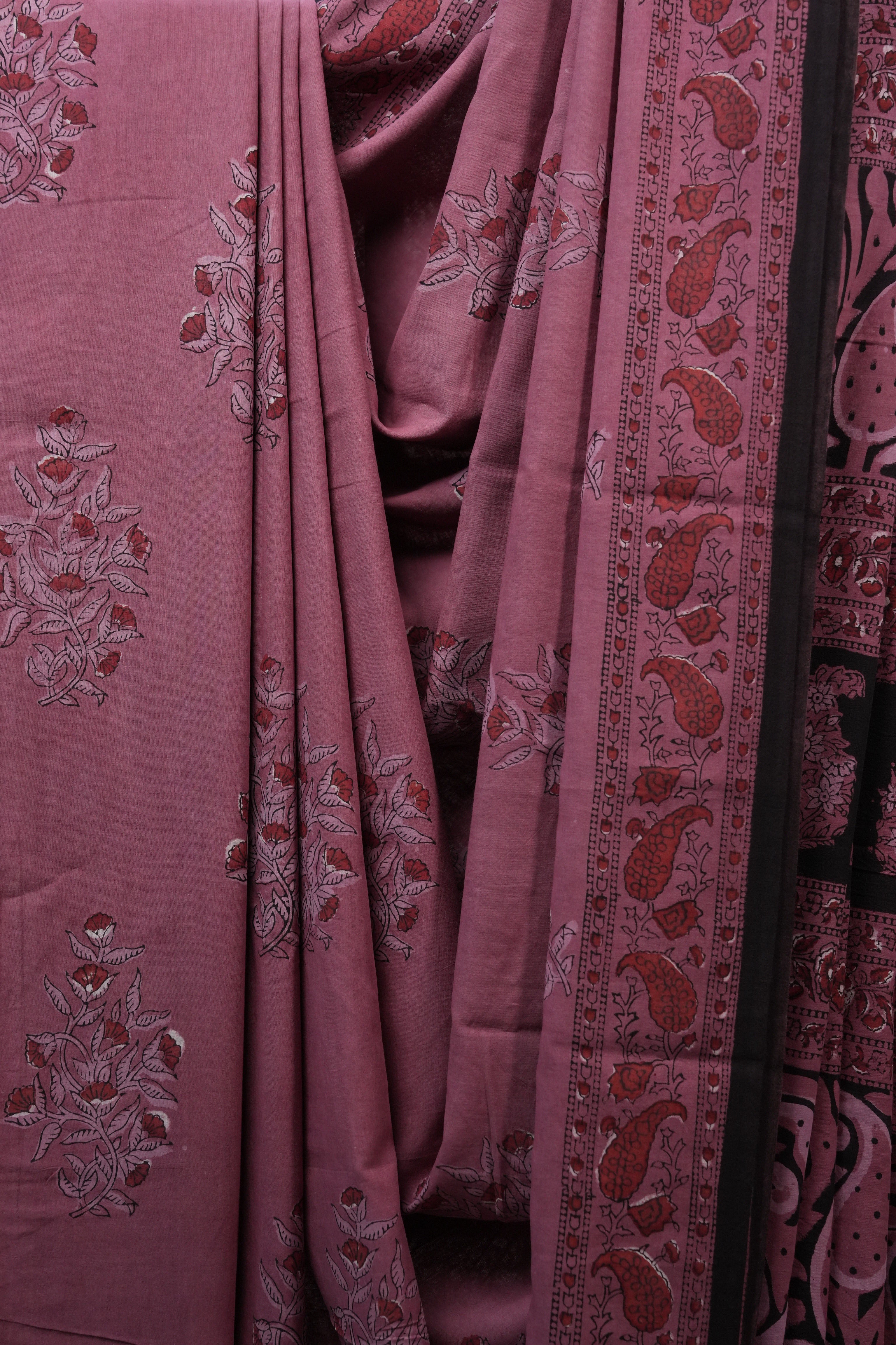Dark Pink HBP Cotton Saree - SRDPCS2499