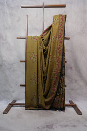 Green HBP Cotton Saree - SRGCS2500