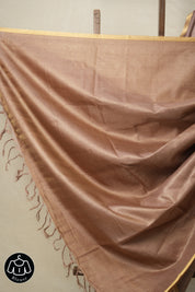 Light Brown Tussar Silk Saree - SRLBTSS1587