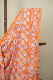 Orange HBP Cotton Saree - SROCS3713