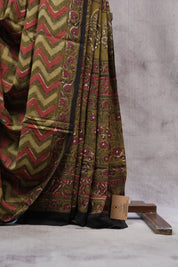 Green HBP Cotton Saree - SRGCS2497