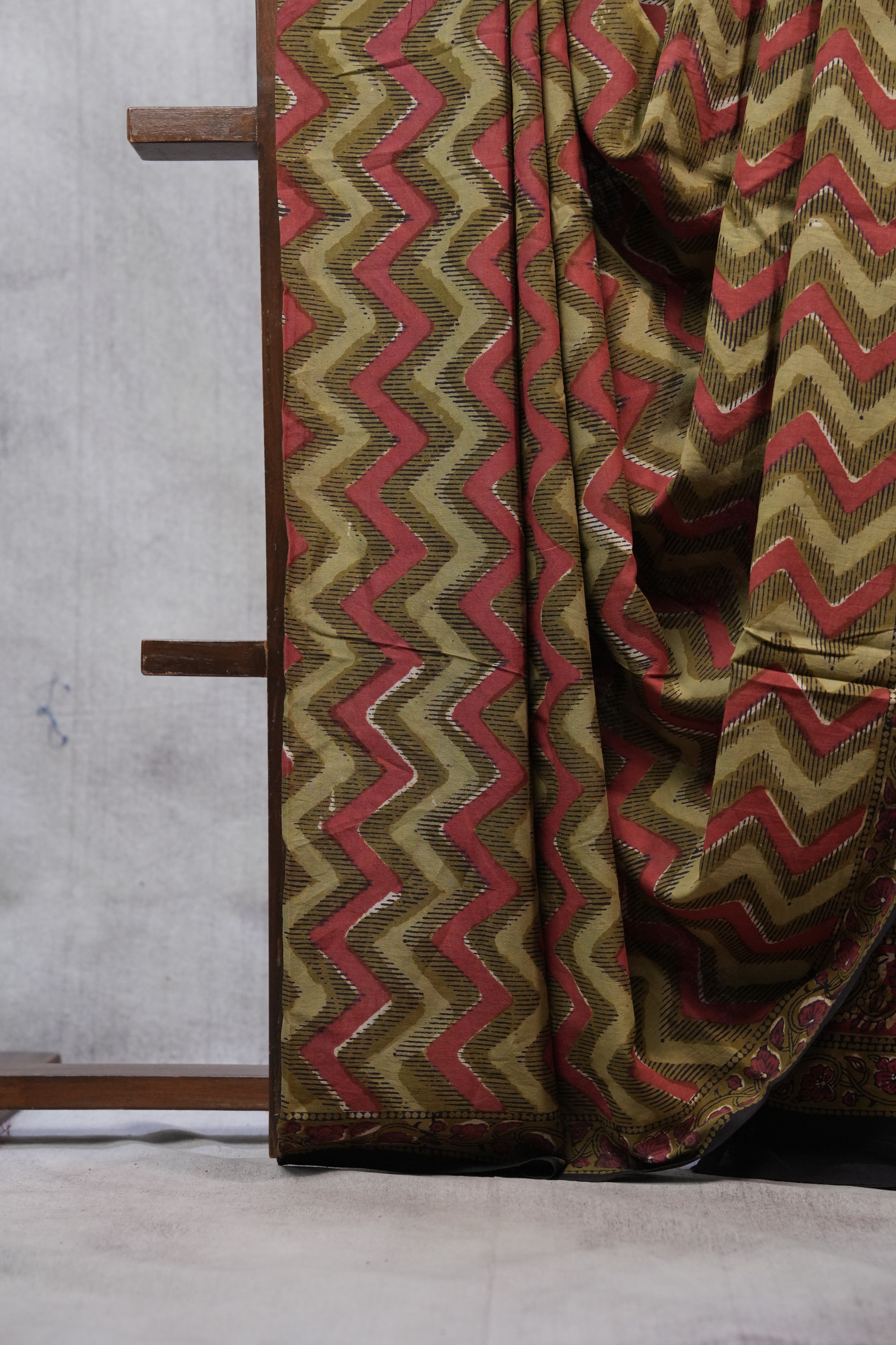 Green HBP Cotton Saree - SRGCS2497