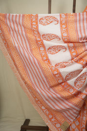 Orange HBP Cotton Saree - SROCS3713