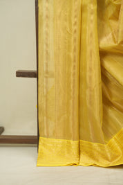 Yellow Chanderi Tissue Silk Saree - SRYCTS366