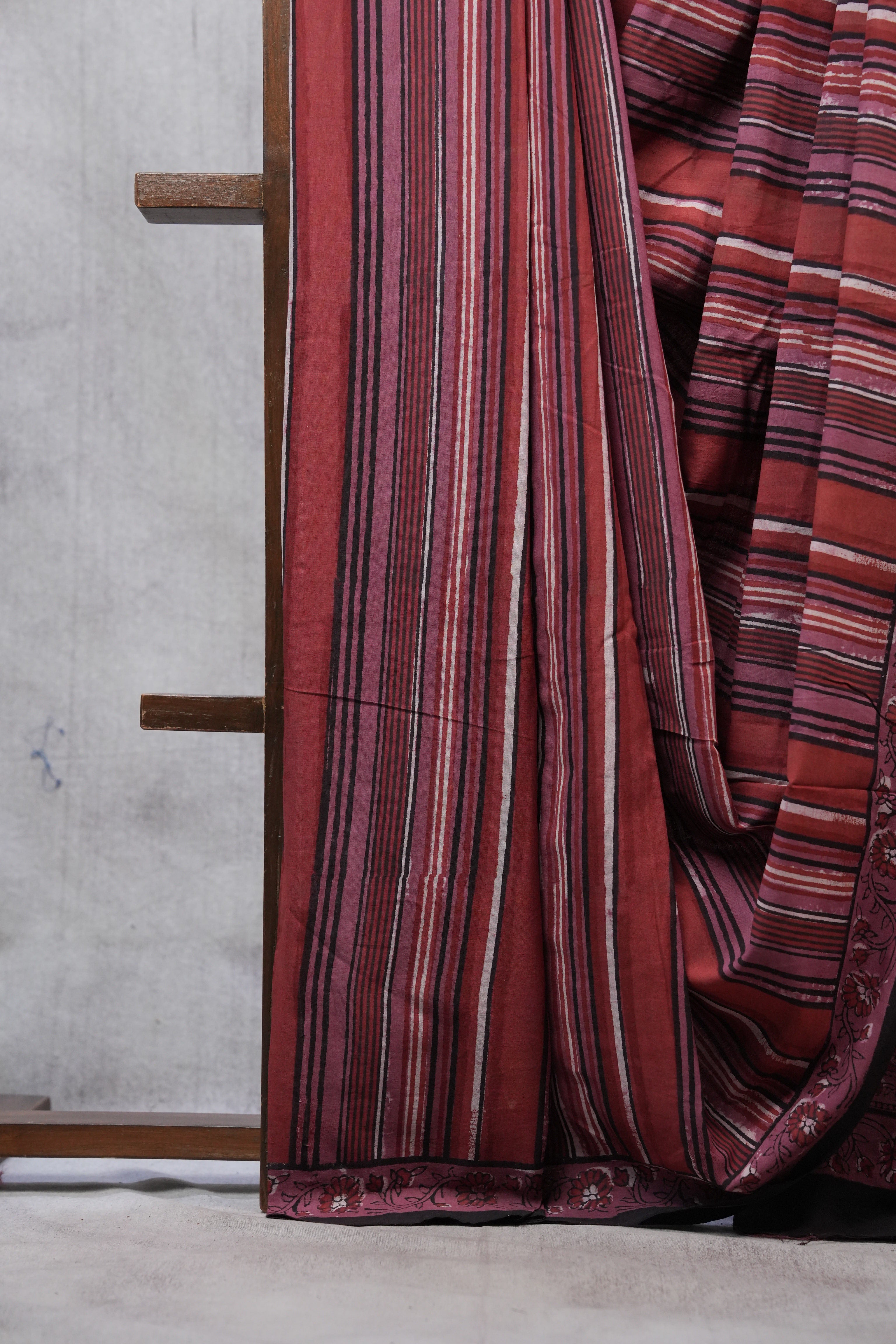 Multicolor HBP Cotton Saree - SRMCS2496