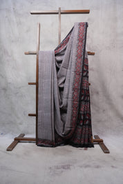 Grey HBP Cotton Saree - SRGCS2514