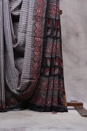 Grey HBP Cotton Saree - SRGCS2514