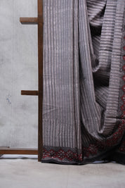 Grey HBP Cotton Saree - SRGCS2514