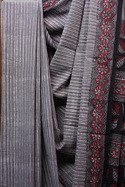 Grey HBP Cotton Saree - SRGCS2514