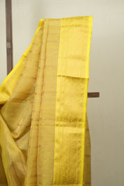 Yellow Chanderi Tissue Silk Saree - SRYCTS366
