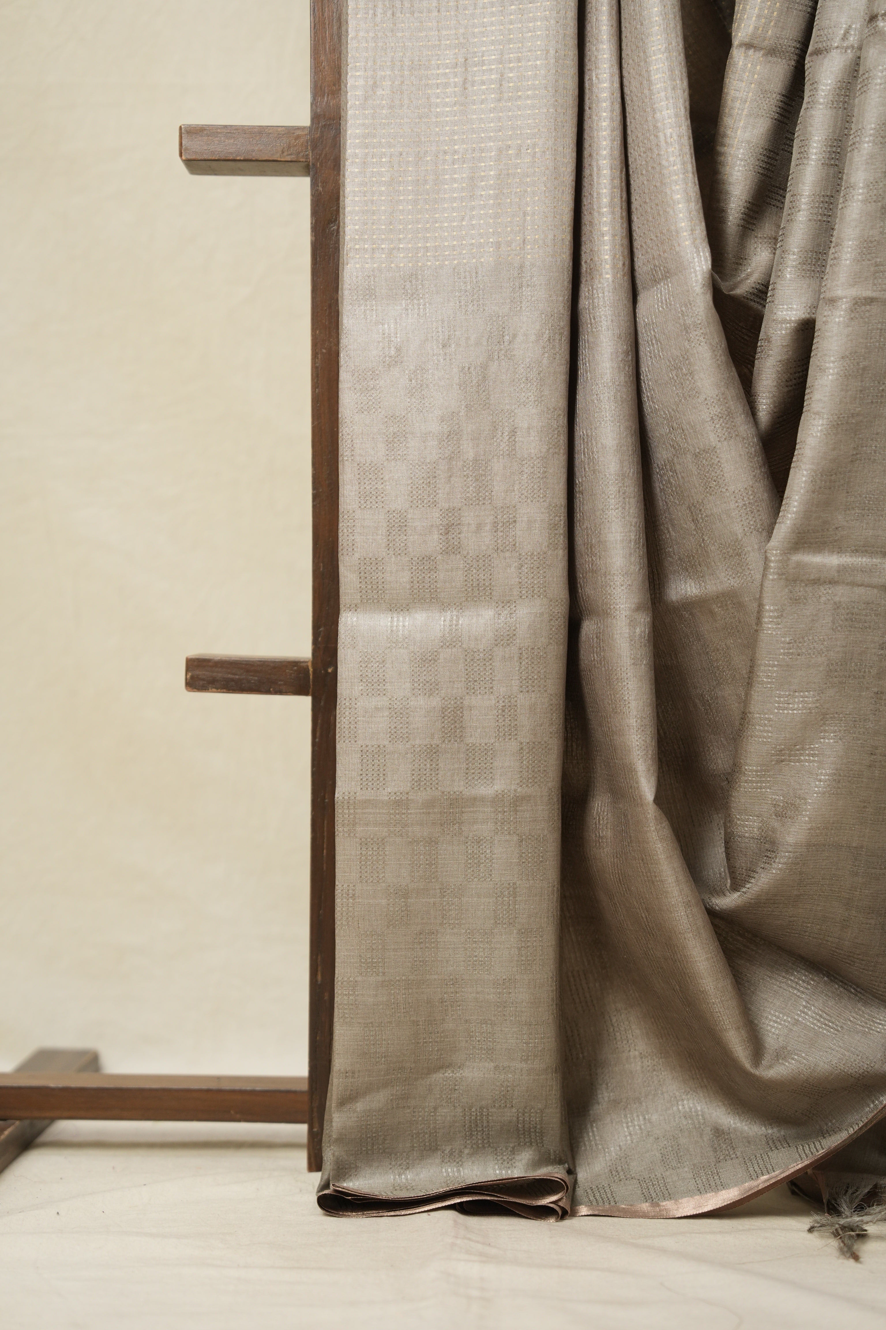 Sage Green Tussar Silk Saree - SRSGTSS1588