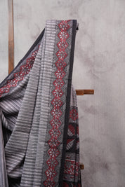 Grey HBP Cotton Saree - SRGCS2514