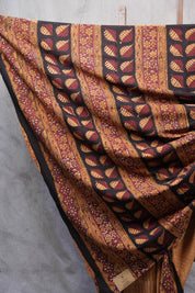 Mustard Yellow HBP Cotton Saree - SRMYCS2515