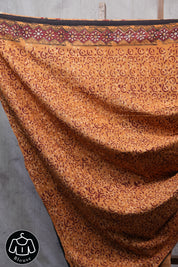 Mustard Yellow HBP Cotton Saree - SRMYCS2515