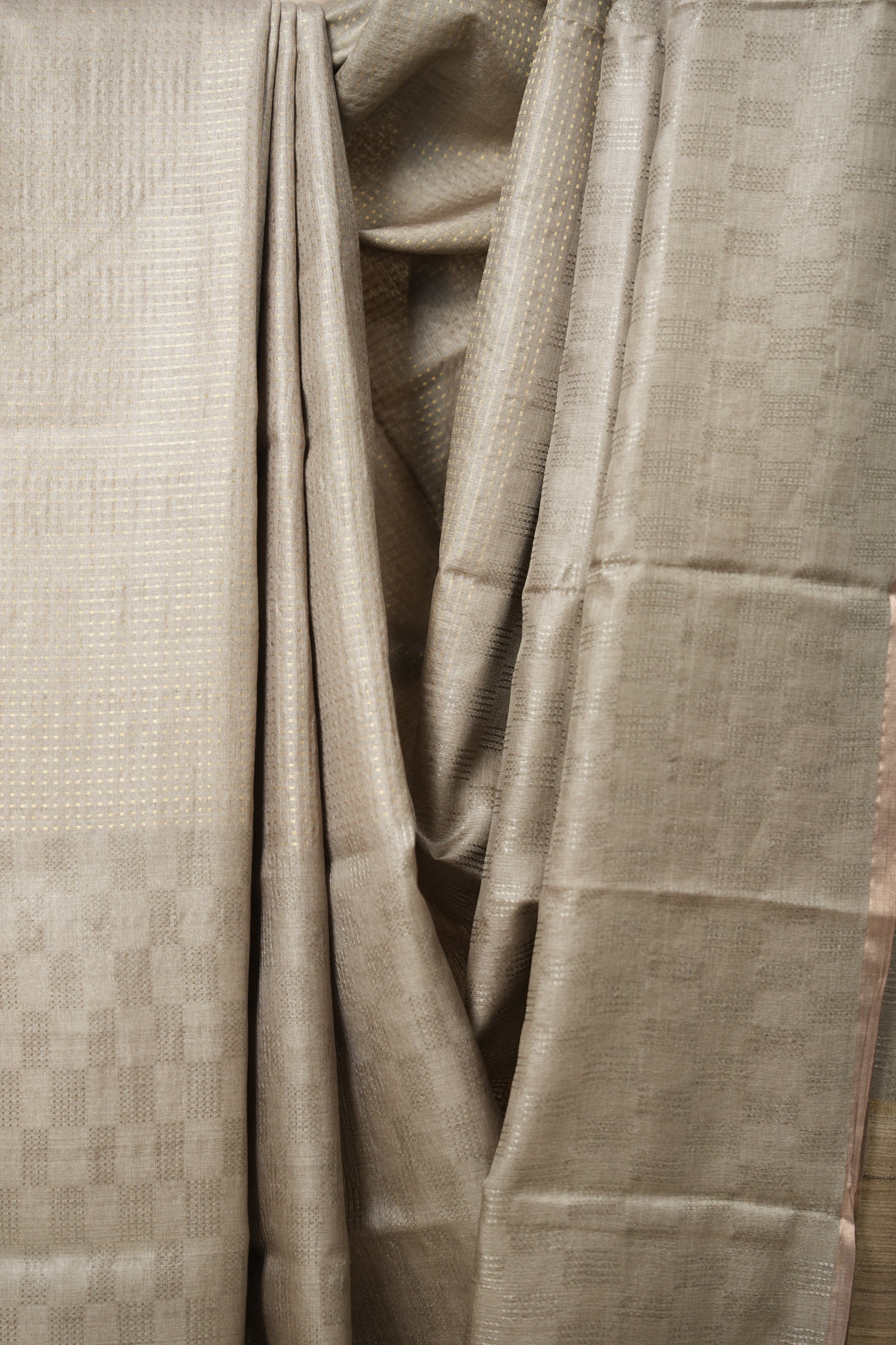 Sage Green Tussar Silk Saree - SRSGTSS1588