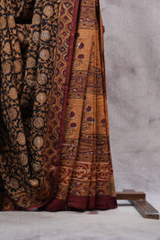 Black HBP Cotton Saree - SRBCS2516