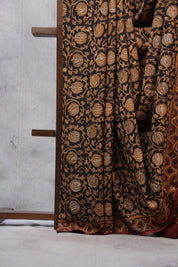 Black HBP Cotton Saree - SRBCS2516