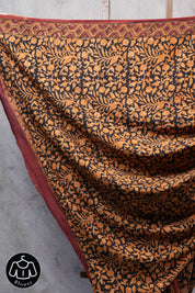 Black HBP Cotton Saree - SRBCS2516